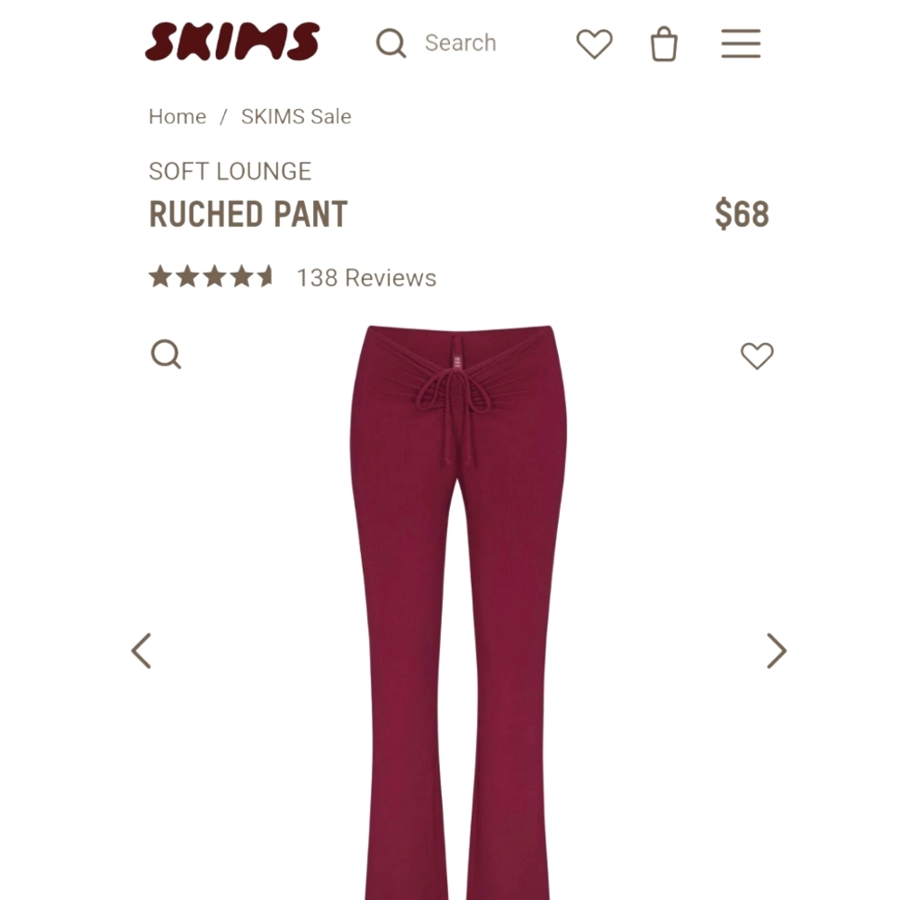 SKIMS Soft Lounge Ruched pants